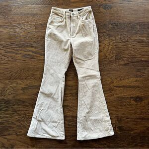 Lee Corduroy Flare Pants High Rise Cream Ivory Size 28